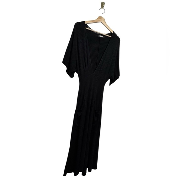 REFORMATION Reyes V-neck Midi Dress Black S - Picture 8 of 11